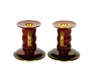 Carlton Ware Rouge Royale Candlesticks