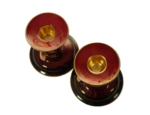 Carlton Ware Rouge Royale Candlesticks