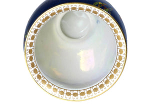 Carlton Ware Bleu Royale Vase, Mikado Pattern, 1920's