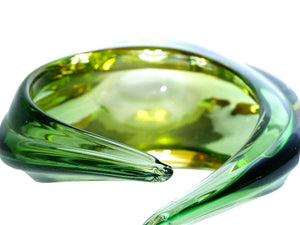 Murano Glass Basket Vase, Mid-Century, Gorgeous Colour Centrepiece