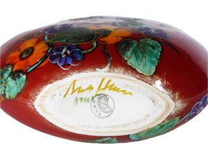 Red Vase, Anita Harris Art Pottery, Garland Teardrop Vase