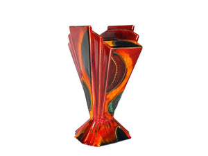 Anita Harris Art Pottery, Fan Vase, Art Deco Style Vase, Home Decor Item