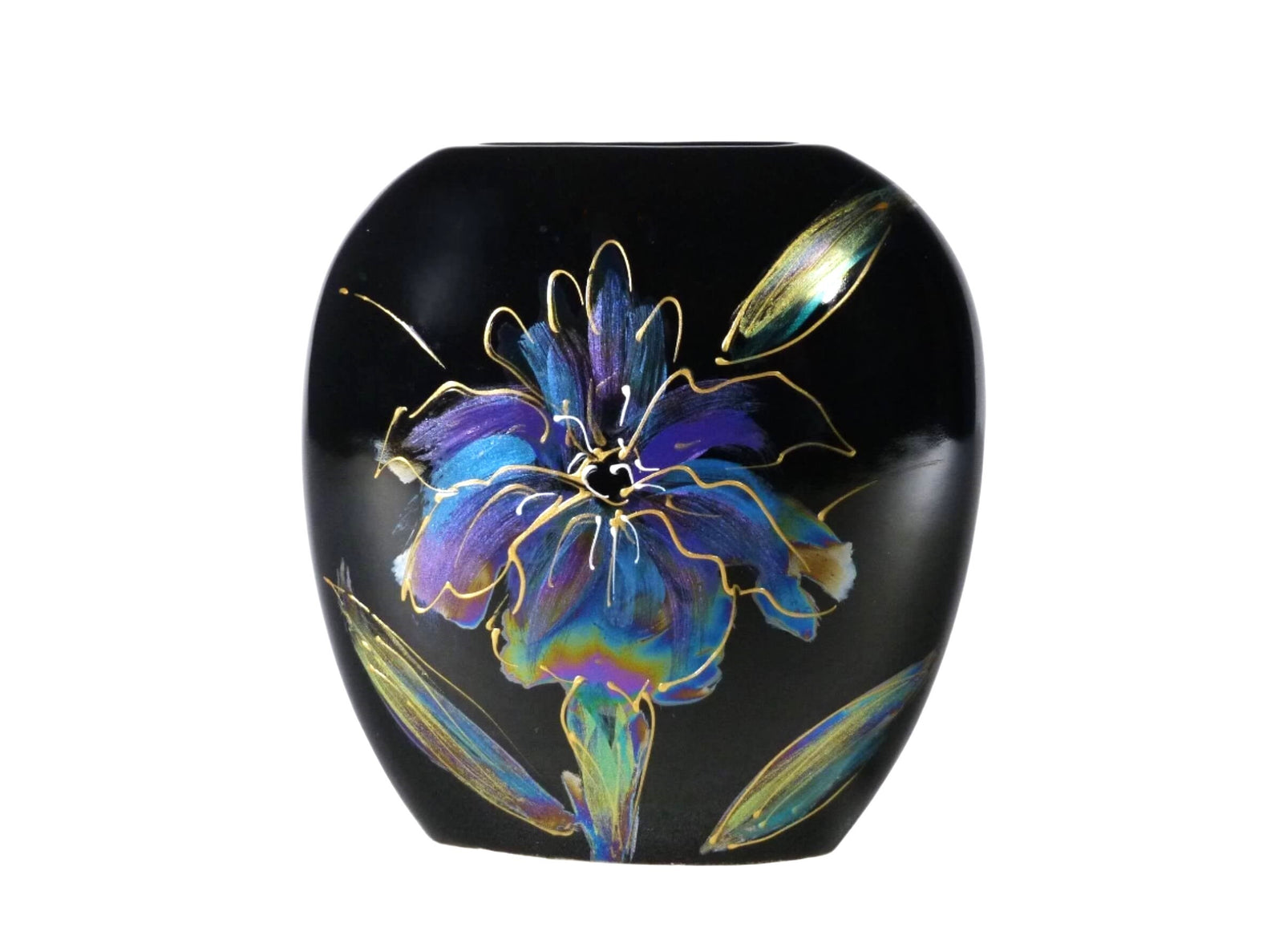 Anita Harris Art Vase, Black Iris Vase, Beautiful Gift