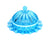Victorian Blue Glass Butter Dish, Davidson Pearline Glass