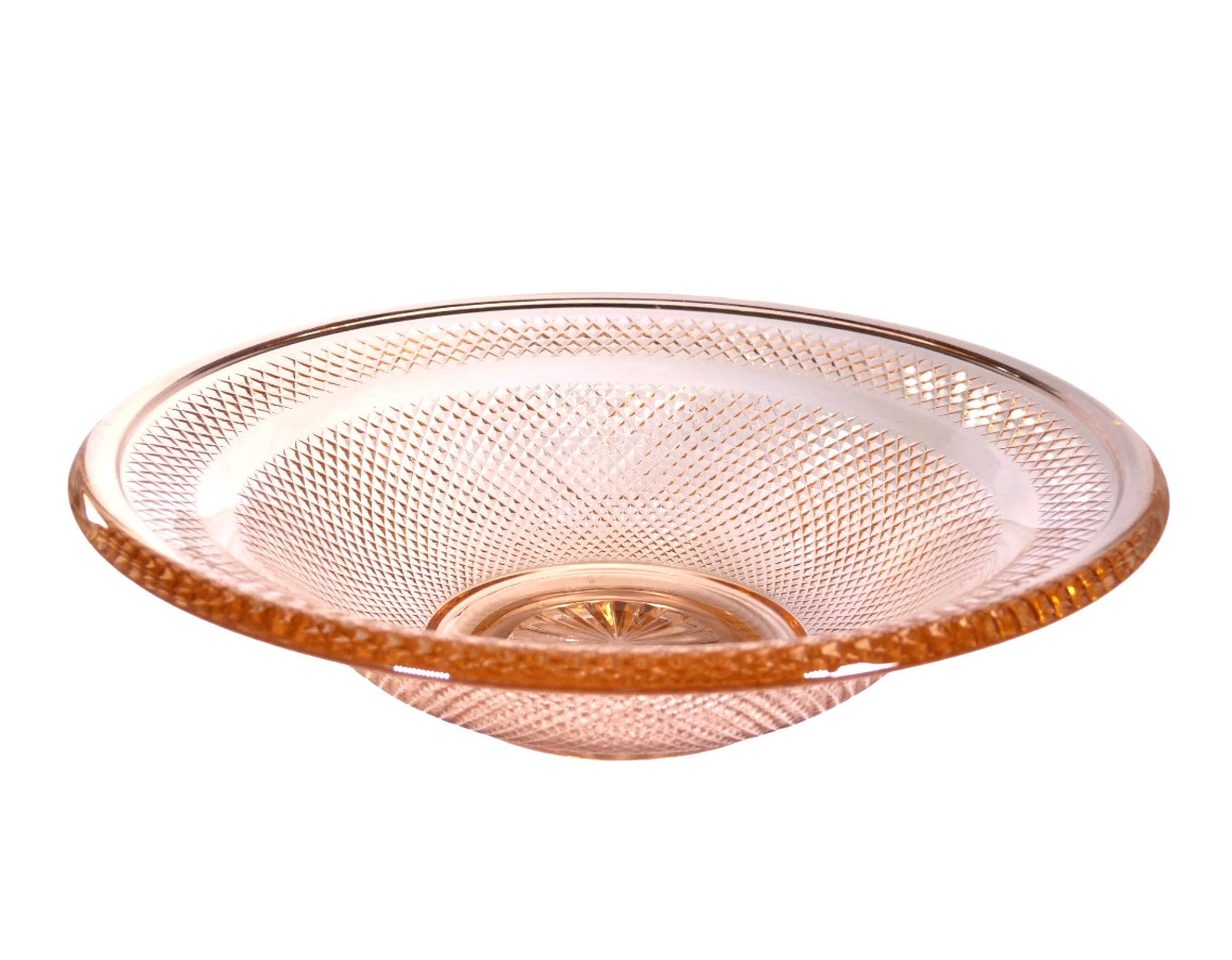 Art Deco Pink Glass Bowl, Stunning Design