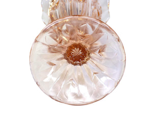 Art Deco Pink Glass Vase, Elegant, Attractive Shape
