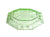 Green Glass Octagonal Bowl, Pressed Glass