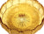 Vintage Amber Glass Bowl, Clear and Frosted Glass Serving Bowl