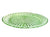 Green Glass Round Serving Plate, Diamond Pattern, 1930's
