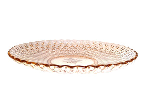 Pink Glass Large Serving Plate/Platter, Vintage Glass