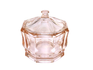 Vintage Pink Glass Candy Jar, Indiana Glass Company