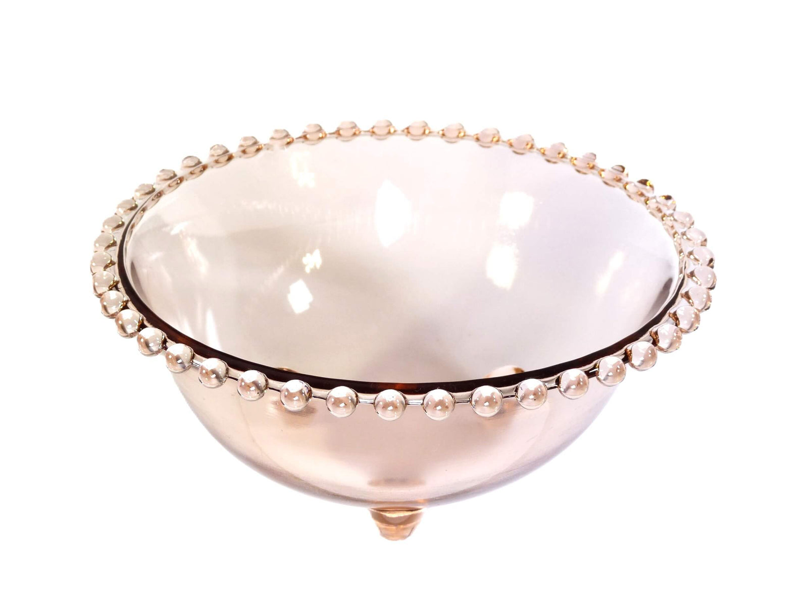 Pink Glass Candlewick Bowl, Mid-Size, 1936-1984