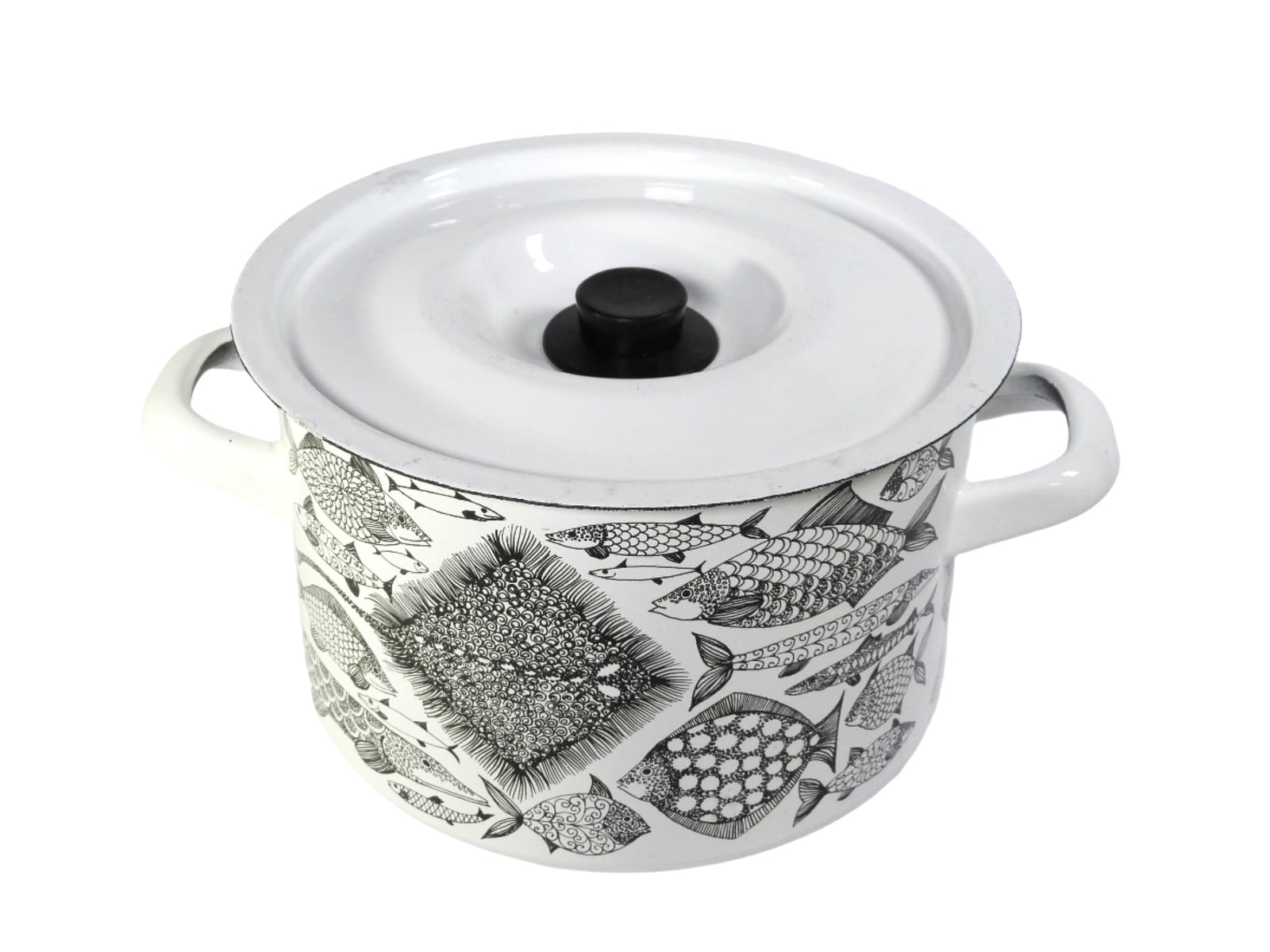 A Finel Neptune Enamel Casserole Dish, Finnish Design, 1965-1970