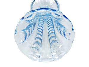 Blue Glass Vase, Vintage Flower Vase, Pretty Colour