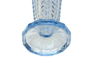 Blue Glass Vase, Vintage Flower Vase, Pretty Colour