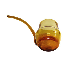 Incredible Amber Glass Serving Ladle, Vintage Glass