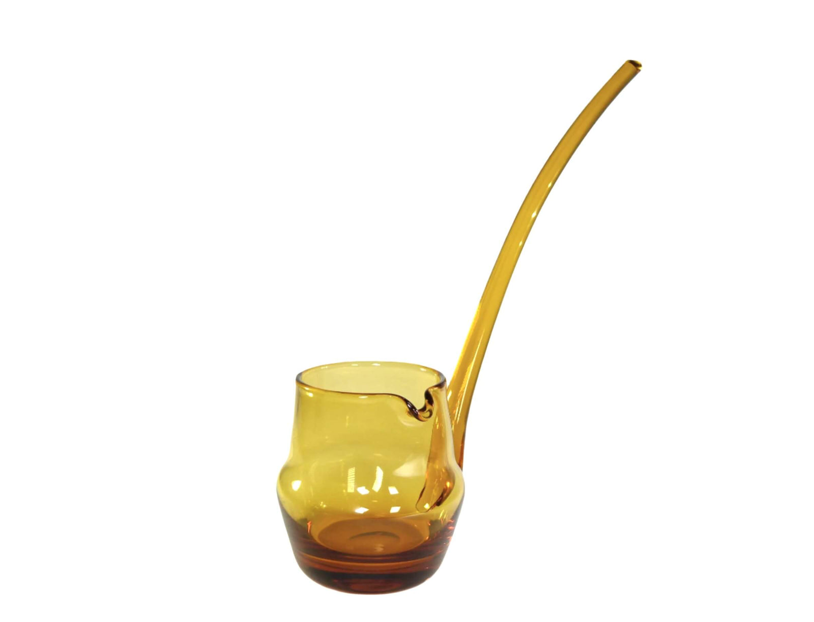 Incredible Amber Glass Serving Ladle, Vintage Glass