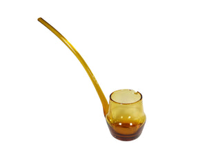 Incredible Amber Glass Serving Ladle, Vintage Glass