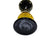 Amazing Amber and Black Art Glass Candlestick, Vintage Glass