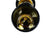 Amazing Amber and Black Art Glass Candlestick, Vintage Glass
