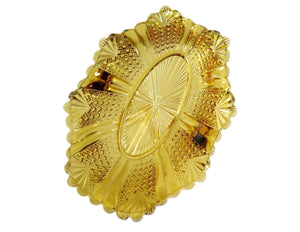 Victorian Davidson Amber Glass Basket, Richelieu Design