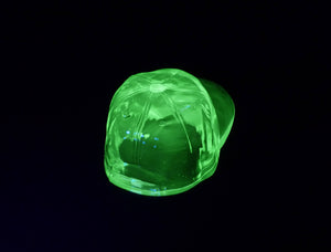 Uranium Glass Baseball Cap, Glows Beautifully