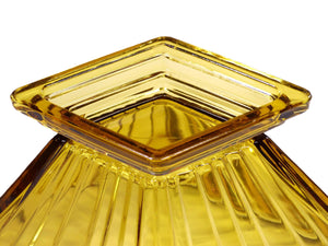 Amber Bagley Vase, 'Wyndham' Pattern, 1930's, Stunning