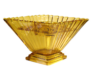 Amber Bagley Vase, 'Wyndham' Pattern, 1930's, Stunning