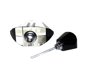 Art Deco Style Black and Clear Glass Perfume Bottle, Beautiful Gift