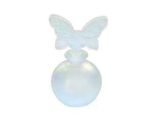 Chamart France, Opalescent Glass Perfume Bottle, Butterfly Stopper