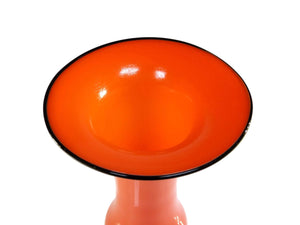 Tango Glass Vase, Wonderful Colour with Black Trim