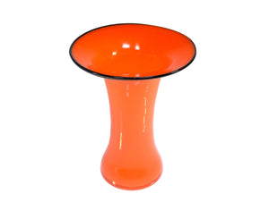 Tango Glass Vase, Wonderful Colour with Black Trim