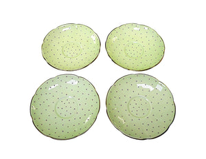 Carlton Ware Coffee Set, Magnificent Colour, Pale Green with Purple Polka Dots