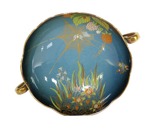 Carlton Ware Mid Bleu Royale Soup Bowl, "Spiders Web" Pattern