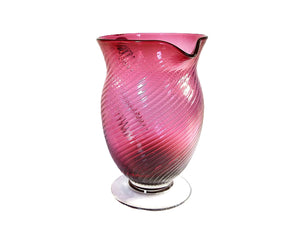 Cranberry Glass Jug, Murano Glass Water Pitcher, Gorgeous Colour