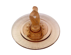 Stunning Pink Glass Clear Thinker Float Bowl, 1960's