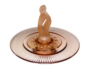 Stunning Pink Glass Clear Thinker Float Bowl, 1960's