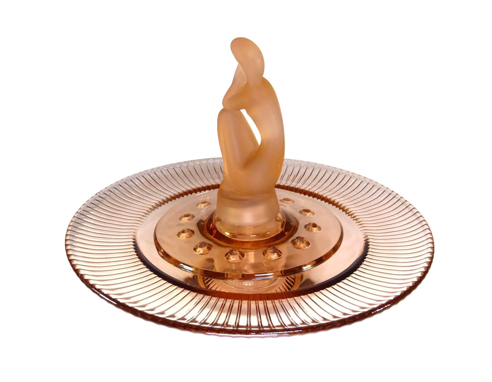 Stunning Pink Glass Clear Thinker Float Bowl, 1960's