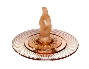 Stunning Pink Glass Clear Thinker Float Bowl, 1960's