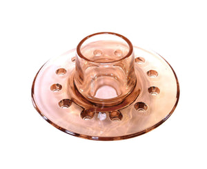 Stunning Pink Glass Clear Thinker Float Bowl, 1960's