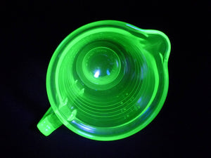 Uranium Glass Measuring Jug, 1950's, T & S Handimaid Pitcher, Glows Beautifully