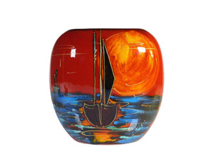 Anita Harris Vase, "Eventide" Purse Vase