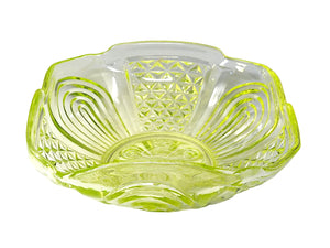 Vintage Uranium Glass Small Bowl, Glows Brightly