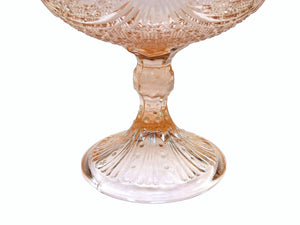 Pink Pressed Glass Pedestal Fruit/Candy Bowl, Very Attractive