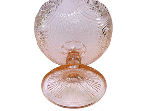 Pink Pressed Glass Pedestal Fruit/Candy Bowl, Very Attractive