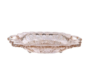 Decorative Pink Shallow Glass Bowl, Pretty Pale Pink Colour