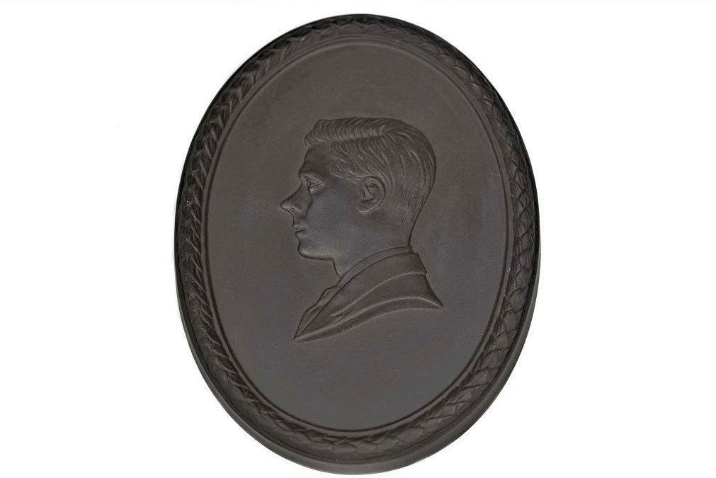 Wedgwood Black Basalt Memorial Medallion for The Duke of Windsor, 1894-1972