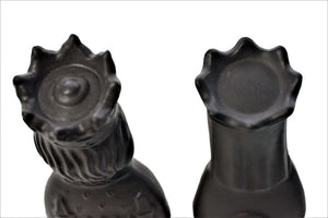 Wedgwood Black Basalt Chess Pieces, 1966, King and Queen