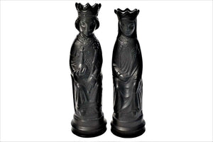 Wedgwood Black Basalt Chess Pieces, 1966, King and Queen