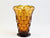 Amber Glass Vase, Art Deco, Stunning Geometric Vase, Very Decorative